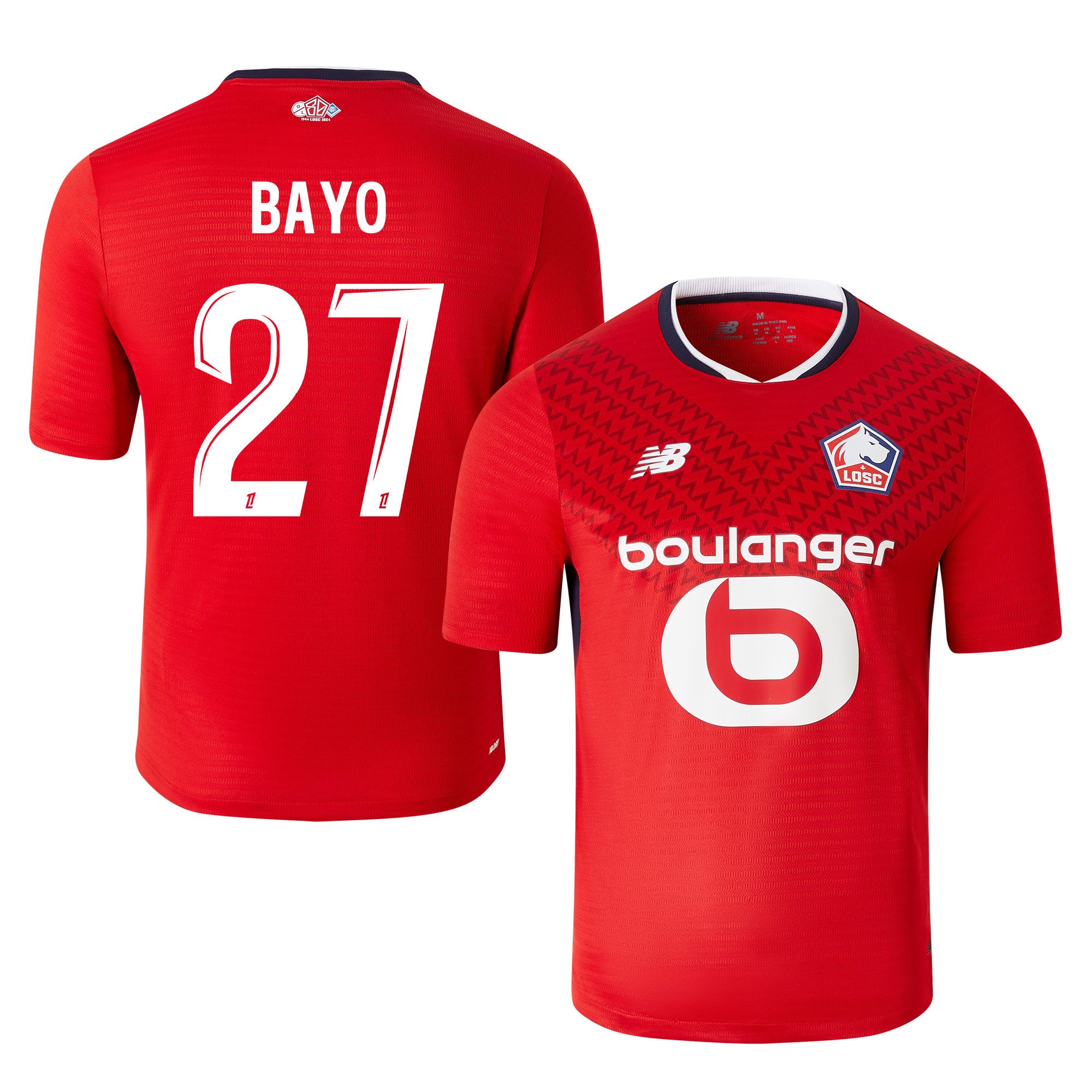 Mohamed Bayo 27 LOSC Lille 2024/25 Home Men Jersey - Red