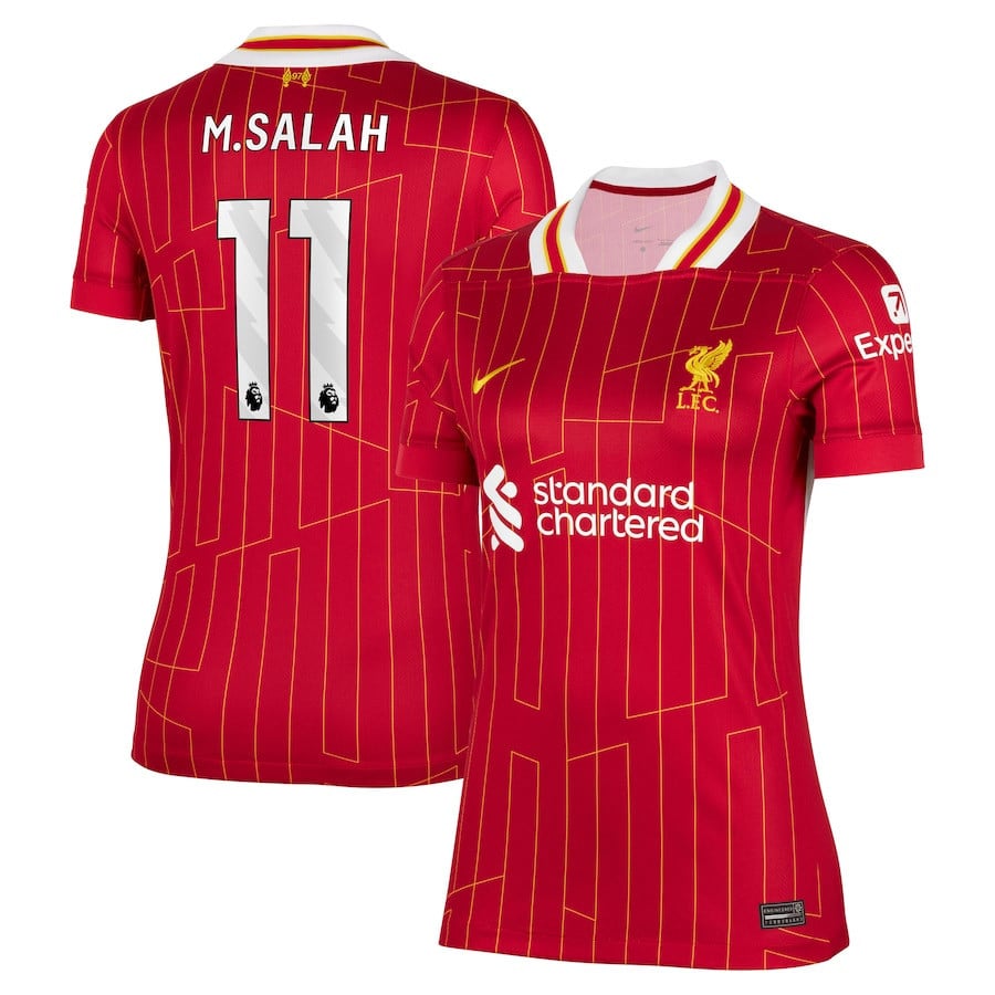 Mohamed Salah 11 Liverpool 2024/25 Home Women Jersey - Red
