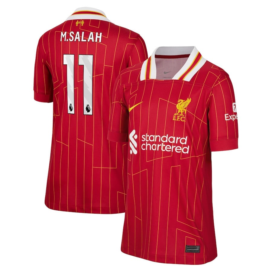 Mohamed Salah 11 Liverpool 2024/25 Home YOUTH Jersey - Red