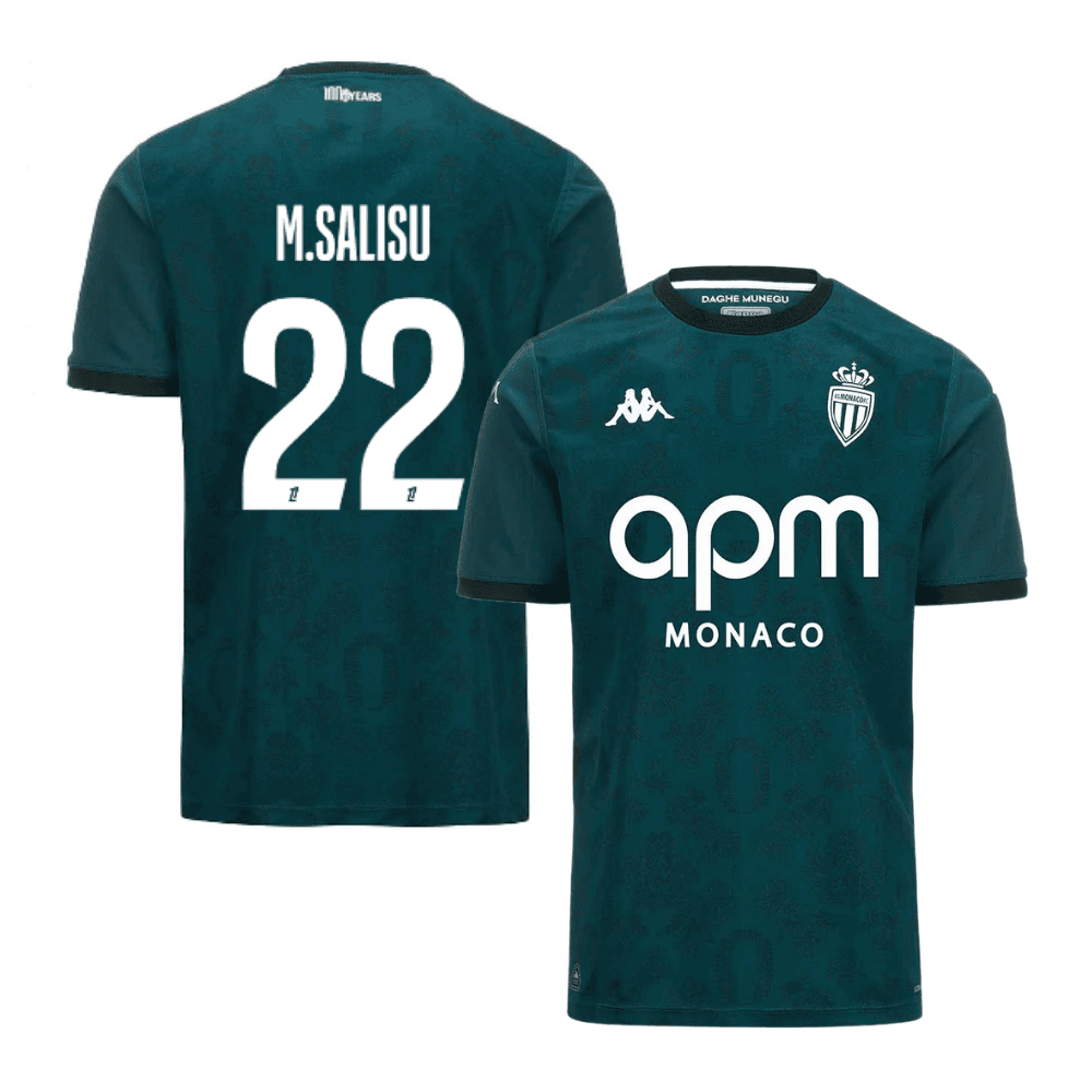 Mohammed Salisu 22 AS Monaco 2024/25 Away Men Jersey - Green