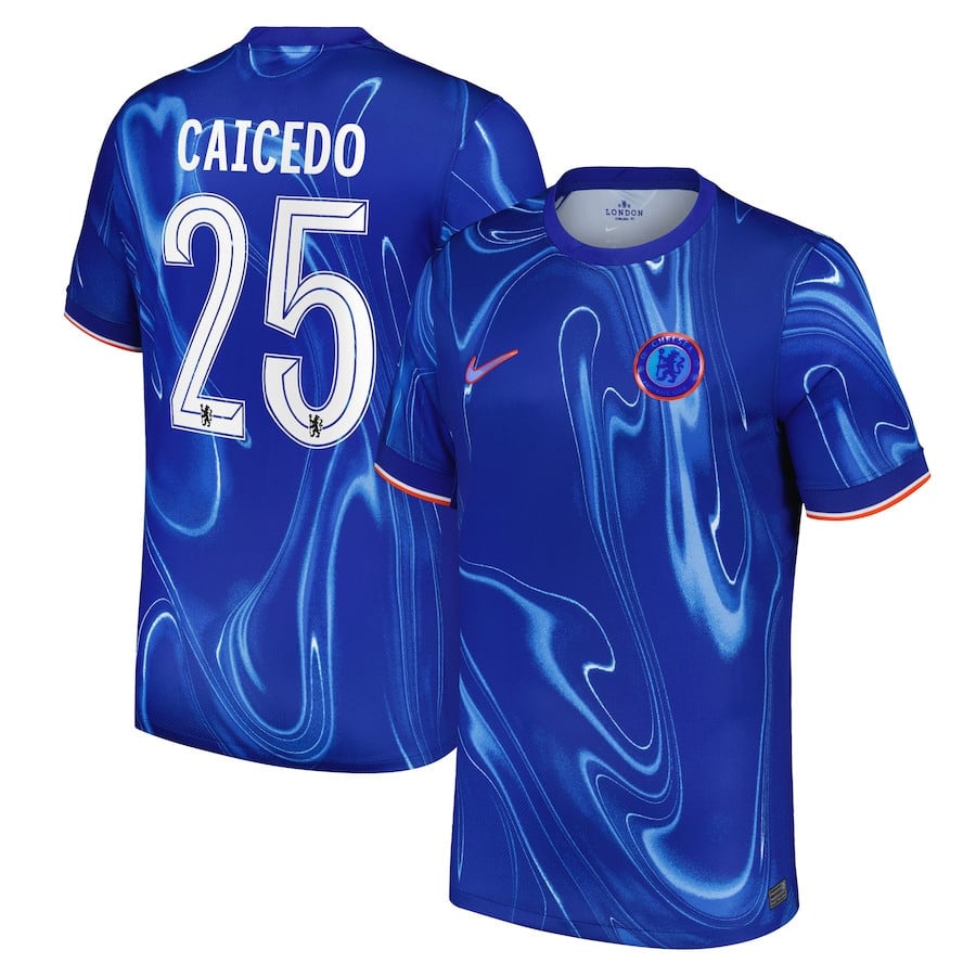 Moisés Caicedo 25 Chelsea Cup 2024/25 Home Men Jersey - Blue