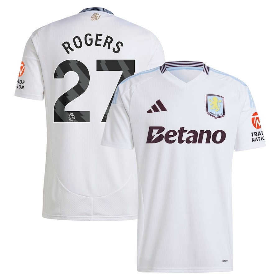 Morgan Rogers 27 Aston Villa 2024/25 Away Men Jersey - White