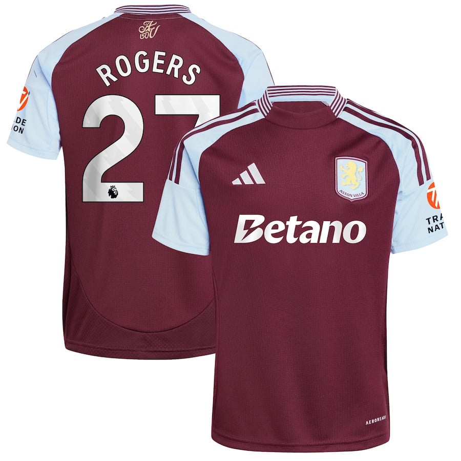 Morgan Rogers 27 Aston Villa 2024/25 Home Men Jersey - Claret