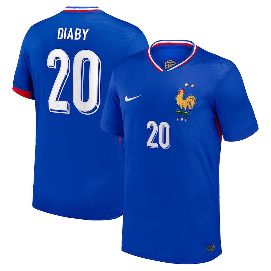 Moussa Diaby 20 France National Team 2024 Home YOUTH Jersey - Blue