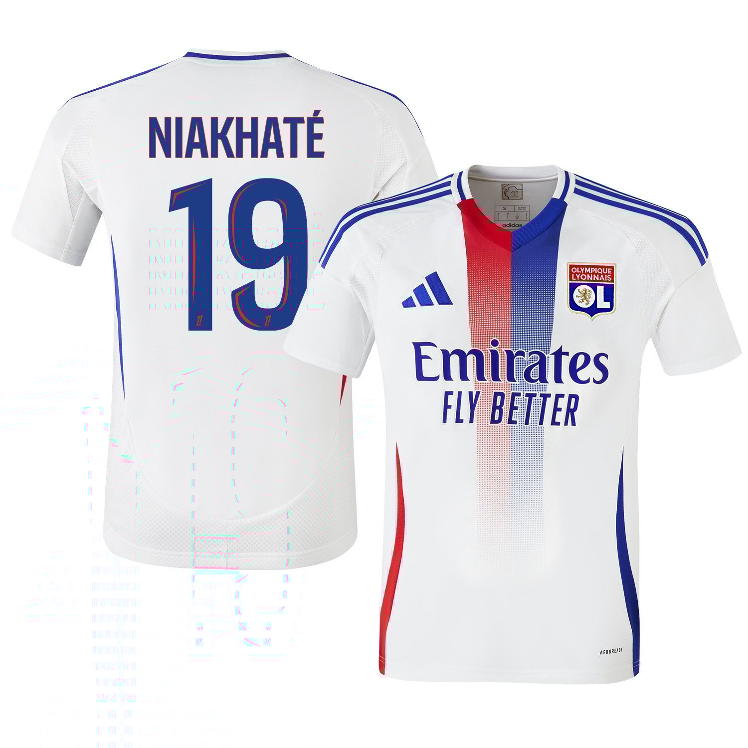 Moussa Niakhaté 19 Olympique Lyonnais 2024/25 Home Men Jersey - White
