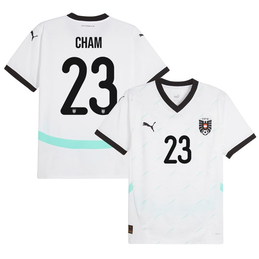 Muhammed Cham 23 Austria National Team 2024/25 Away Men Jersey - White