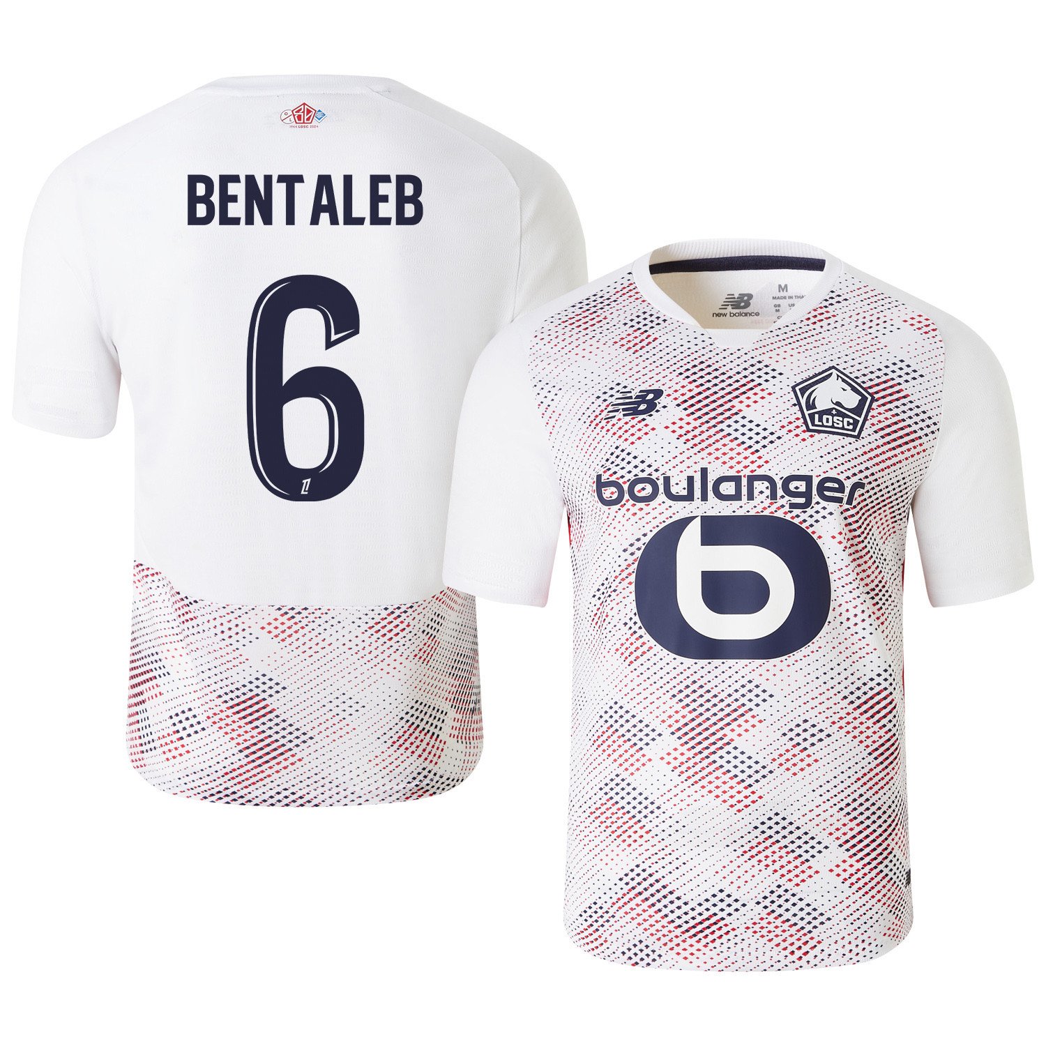 Nabil Bentaleb 6 LOSC Lille 2024/25 Away Men Jersey - White