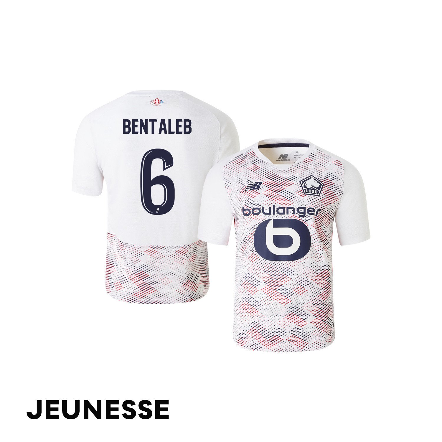 Nabil Bentaleb 6 LOSC Lille 2024/25 Away YOUTH Jersey - White