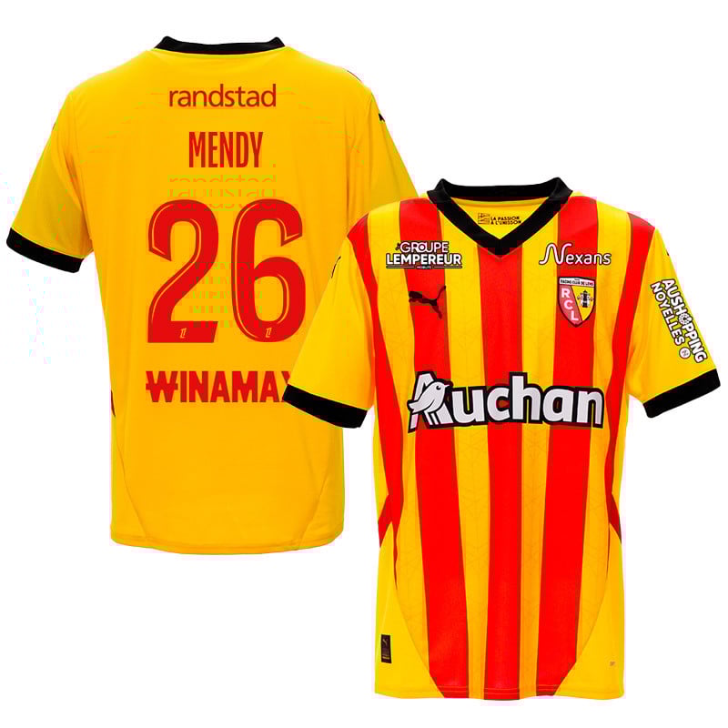 Nampalys Mendy 26 RC Lens 2024/25 Home Men Jersey - Yellow