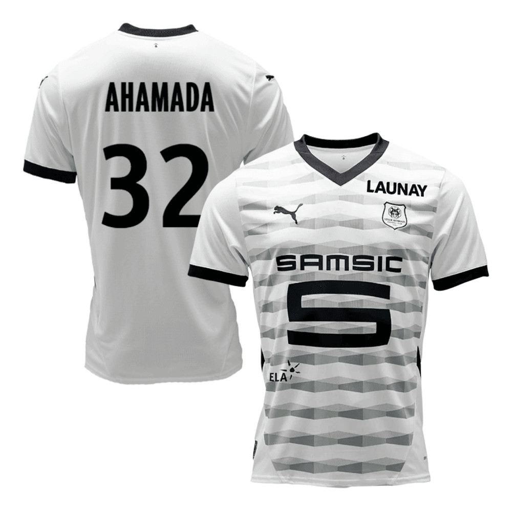 Naouirou Ahamada 32 Stade Rennais F.C. 2024/25 Away Men Jersey - White