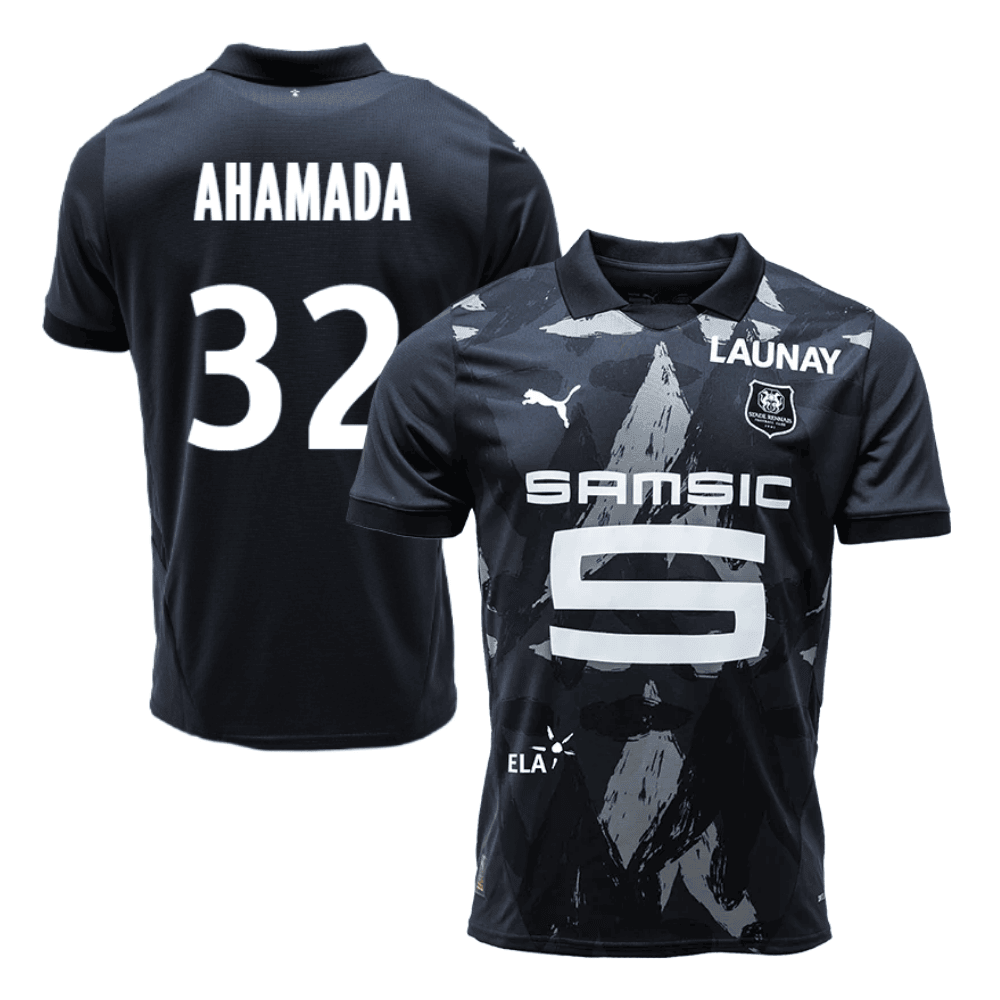 Naouirou Ahamada 32 Stade Rennais F.C. 2024/25 Third Men Jersey - Black