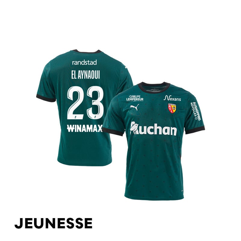 Neil El Aynaoui 23 RC Lens 2024/25 Away YOUTH Jersey - Green