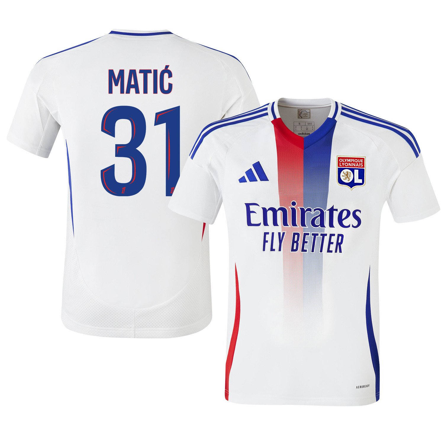 Nemanja Matić 31 Olympique Lyonnais 2024/25 Home Men Jersey - White