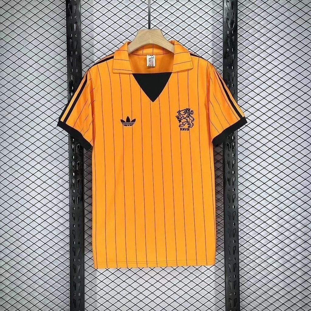 Netherlands 1984 Home Retro Men Jersey - Orange