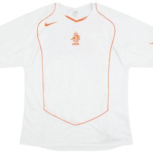 Netherlands 2004/06 Away Retro Men Jersey - White
