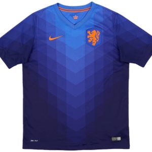 Netherlands 2014/15 Away Retro Men Jersey - Blue