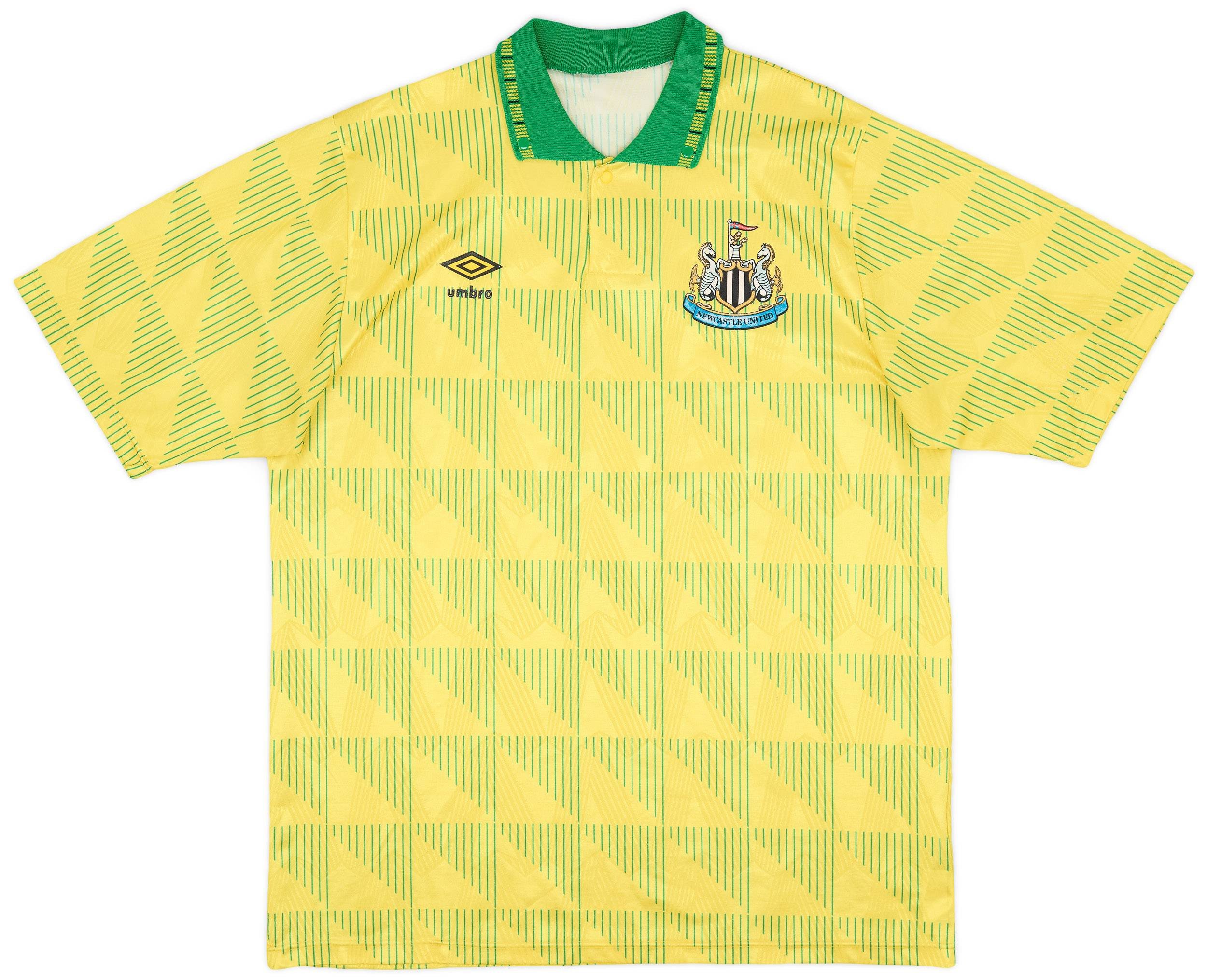 Newcastle United 1991/93 Away Retro Men Jersey – Yellow