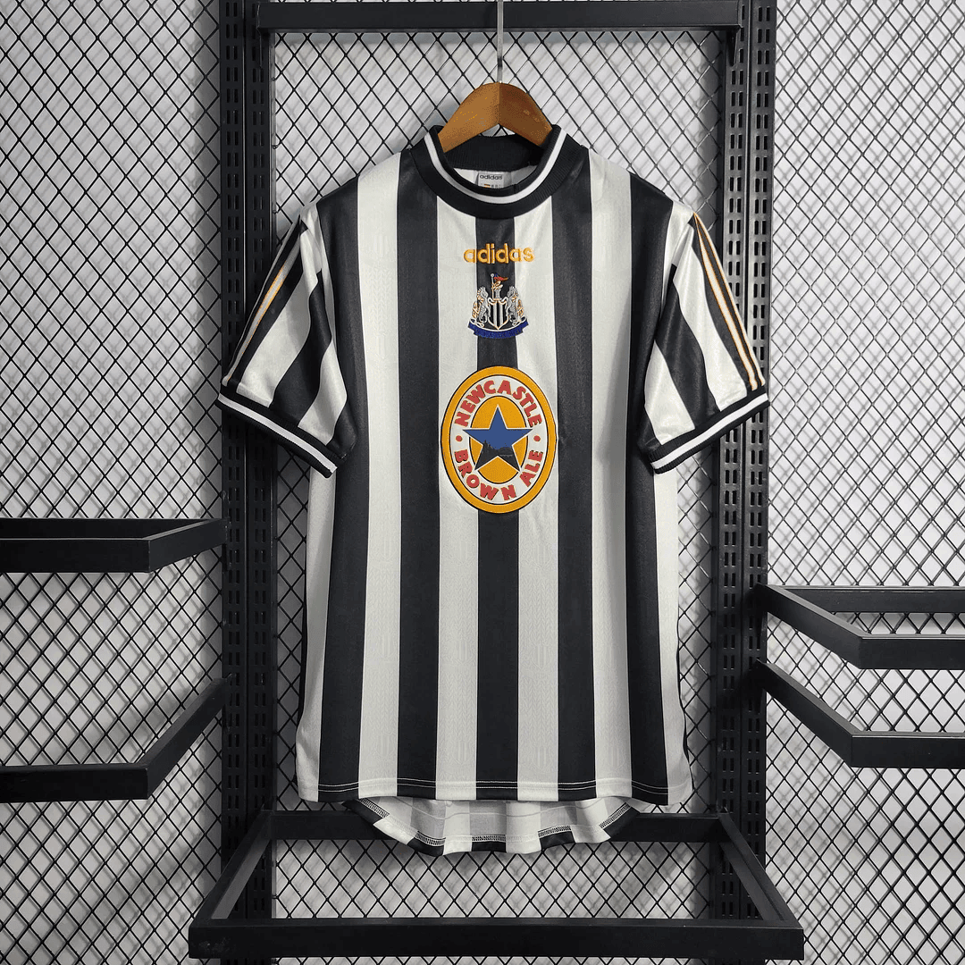 Newcastle United 1998 Home Retro Men Jersey - Black/White