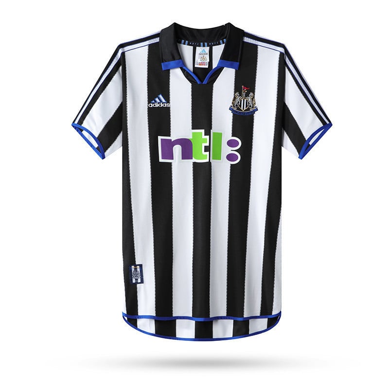 Newcastle United 2000-01 Home Men Retro Jersey - Black White