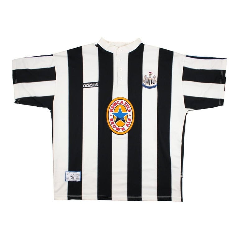 Newcastle United F.C. 1995/97 Home Retro Men Jersey - White/Black