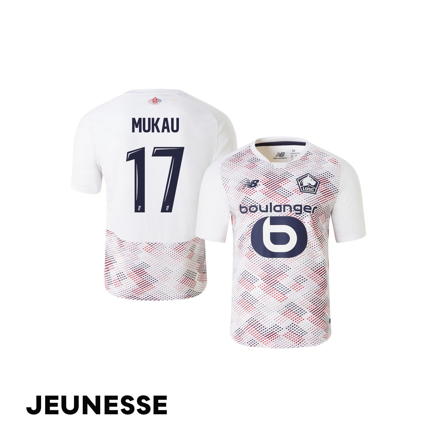 Ngal'ayel Mukau 17 LOSC Lille 2024/25 Away YOUTH Jersey - White