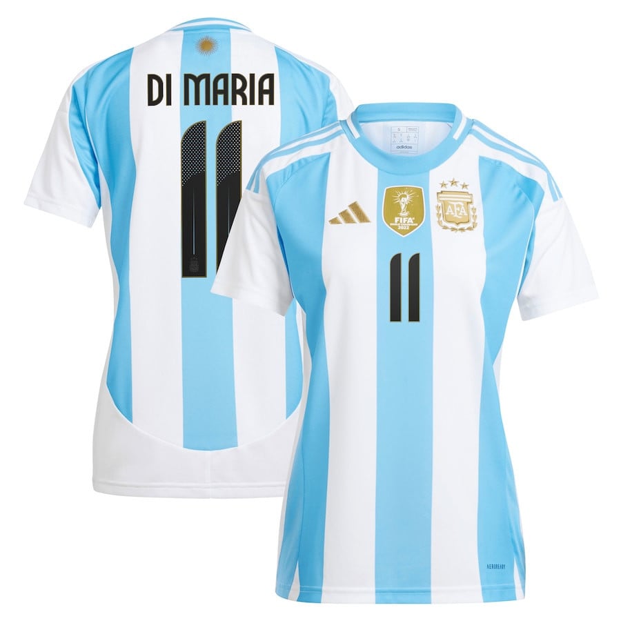 Ángel Di María 11 Argentina National Team 2024 Home Women Jersey - White