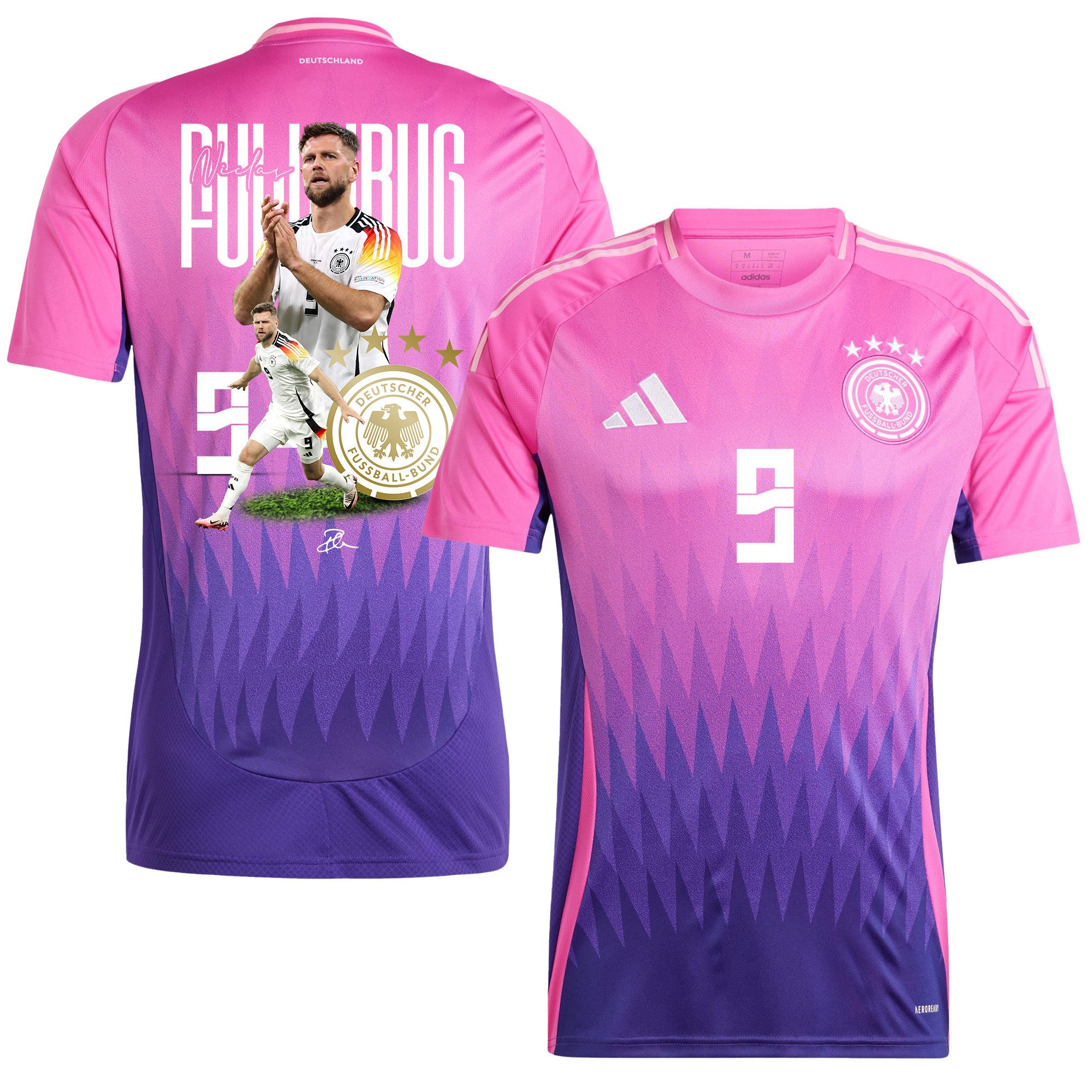 Niclas Füllkrug 9 Euro 2024 Football Superstar Germany 2024/25 Away Jersey - Men