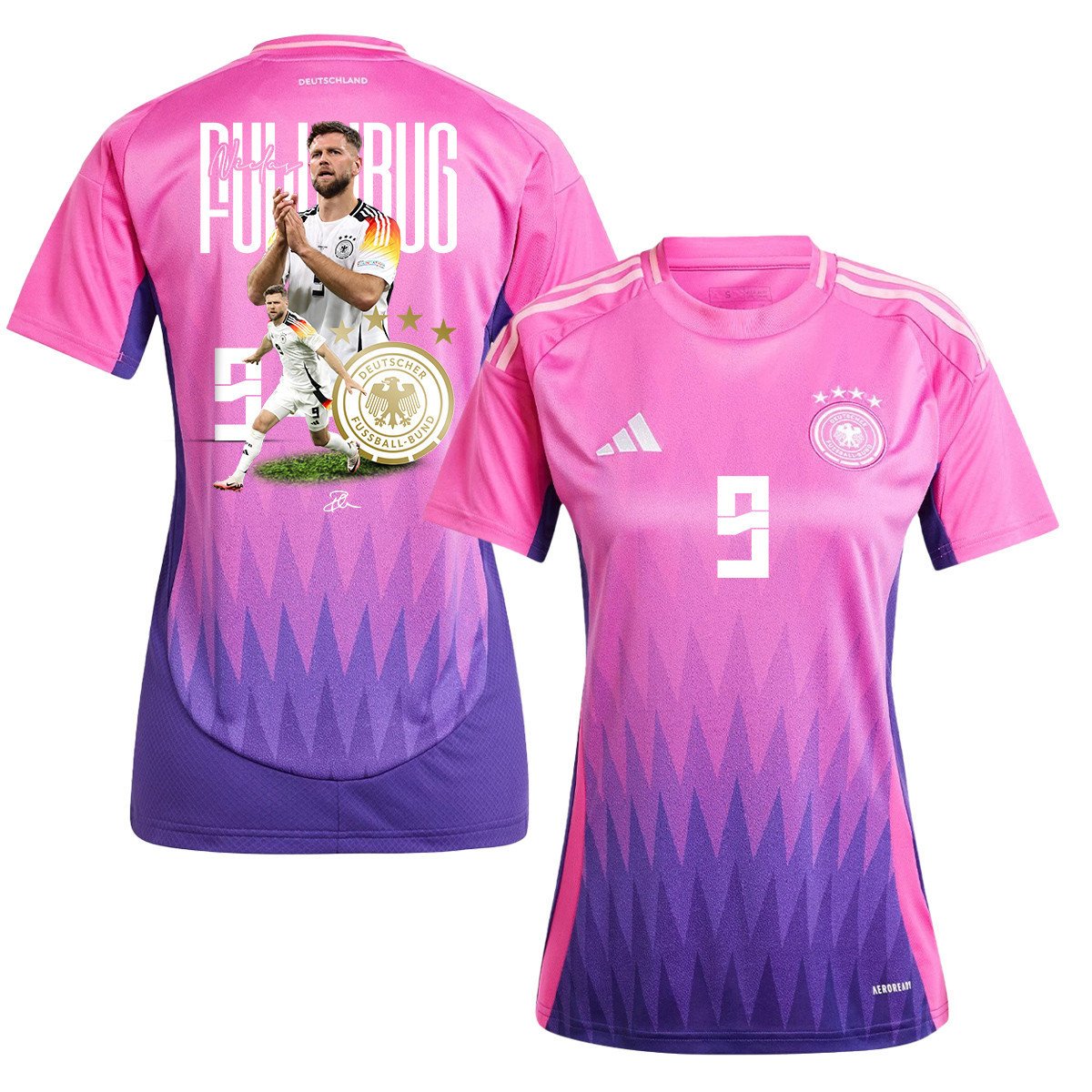 Niclas Füllkrug 9 Euro 2024 Football Superstar Germany 2024/25 Women's Jersey