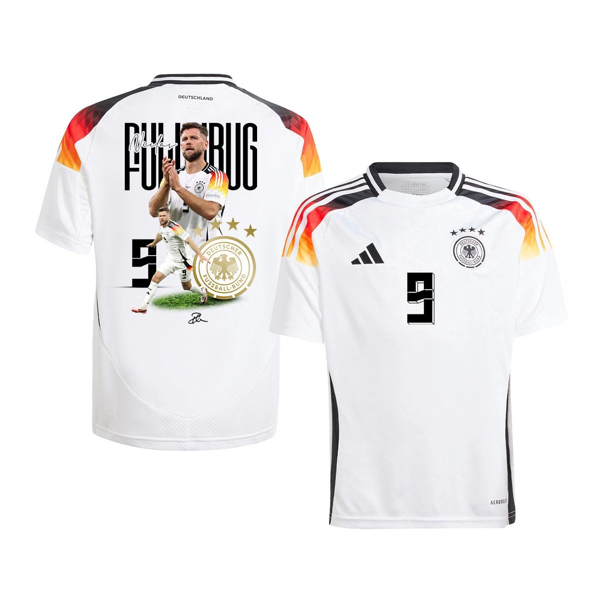 Niclas Füllkrug 9 Euro 2024 Football Superstar Germany 2024/25 YOUTH Jersey