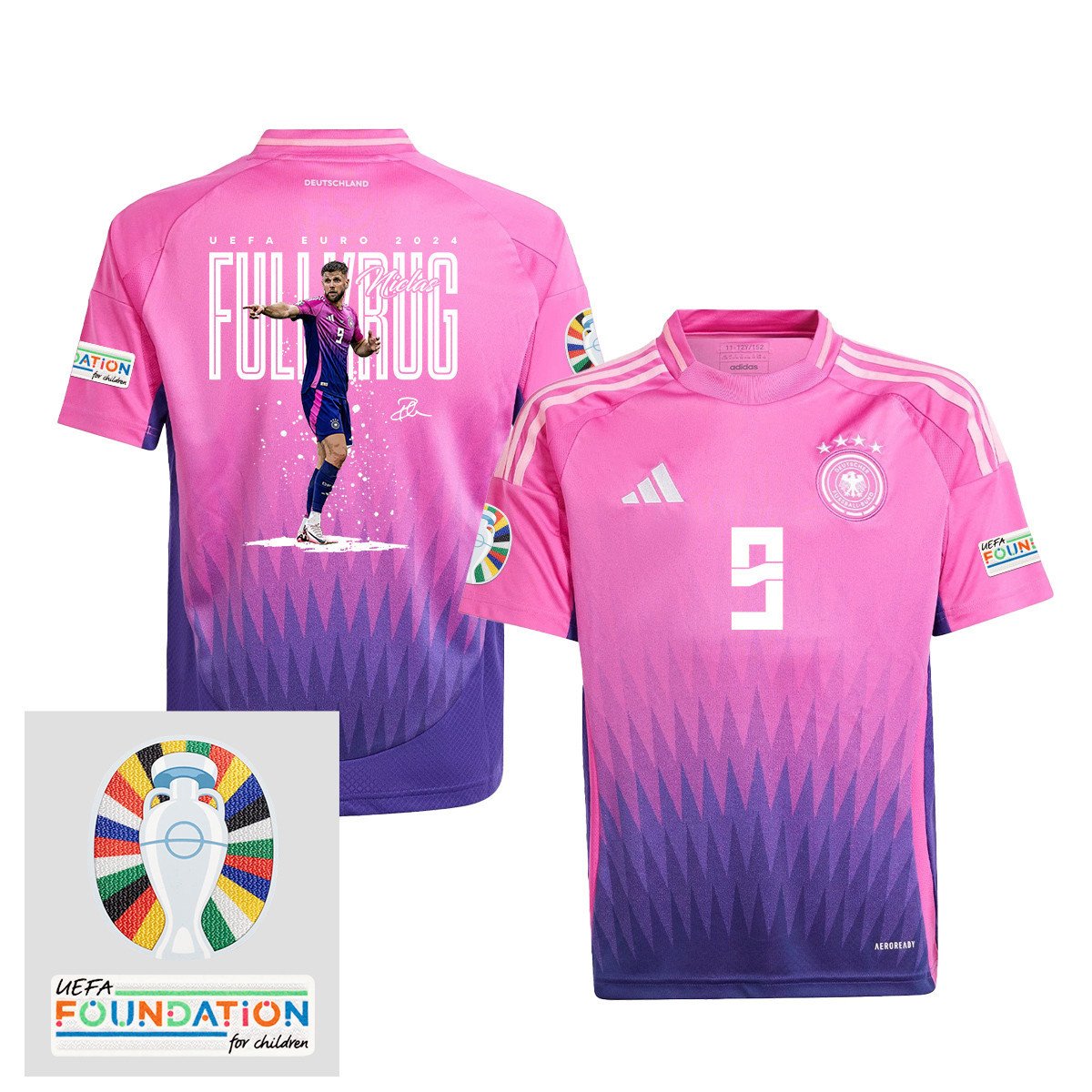 Niclas Füllkrug 9 Football Icon Germany 2024/25 YOUTH Jersey - UEFA Foundation Patch