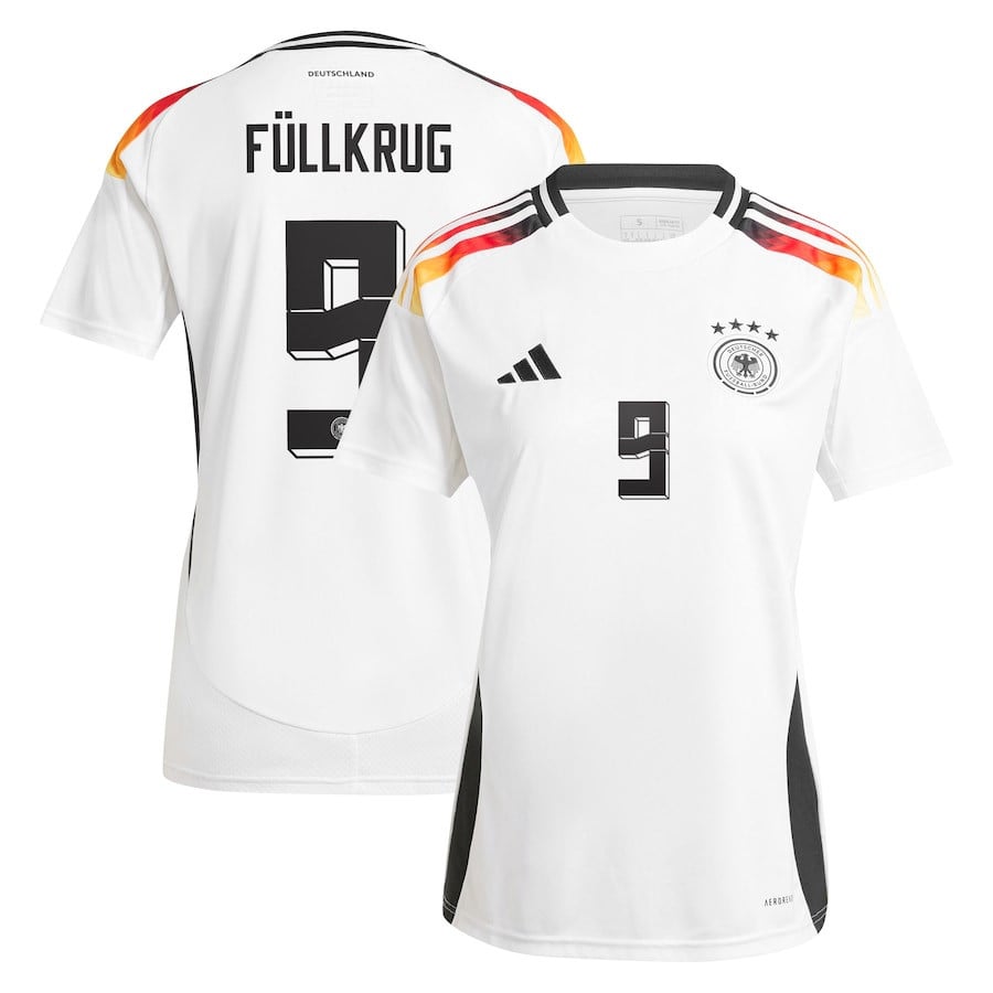 Niclas Füllkrug 9 Germany National Team 2024 Home Women Jersey - White