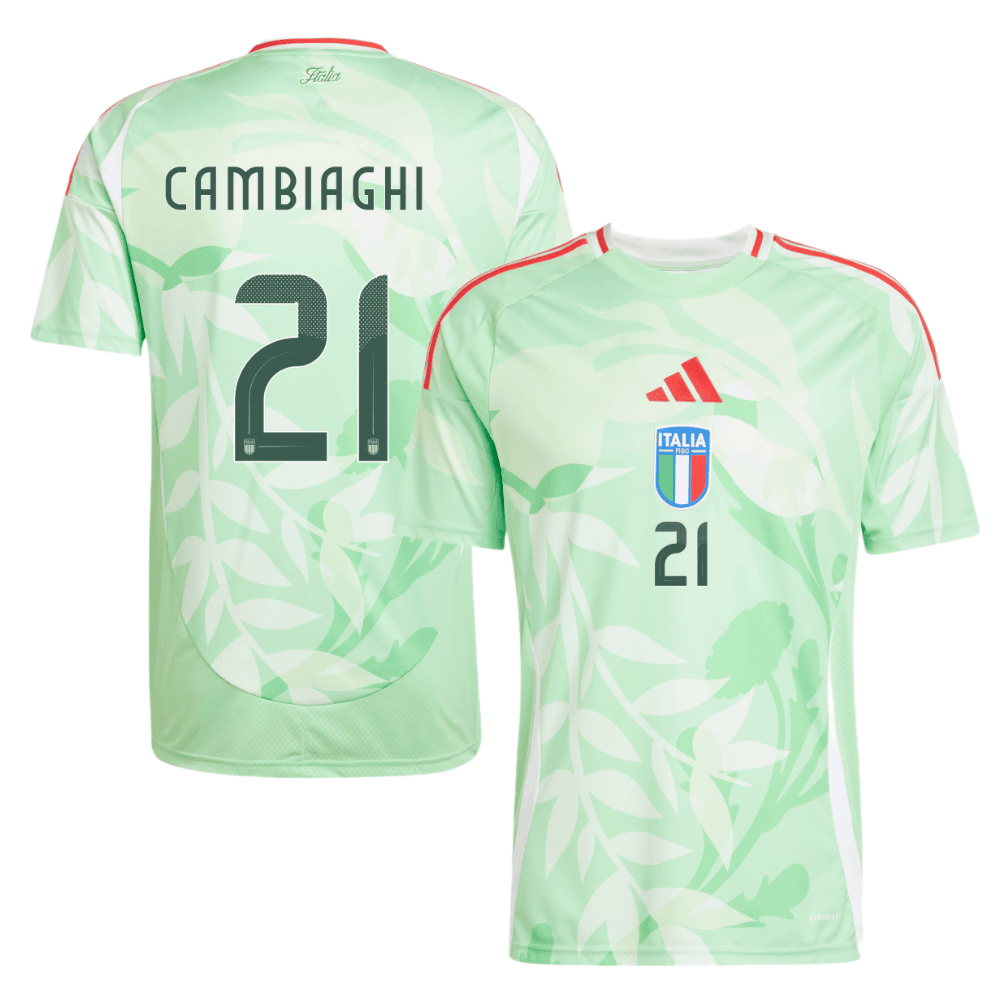 Nicolò Cambiaghi 21 Italy National Team 2025/26 Away Men Jersey - Green