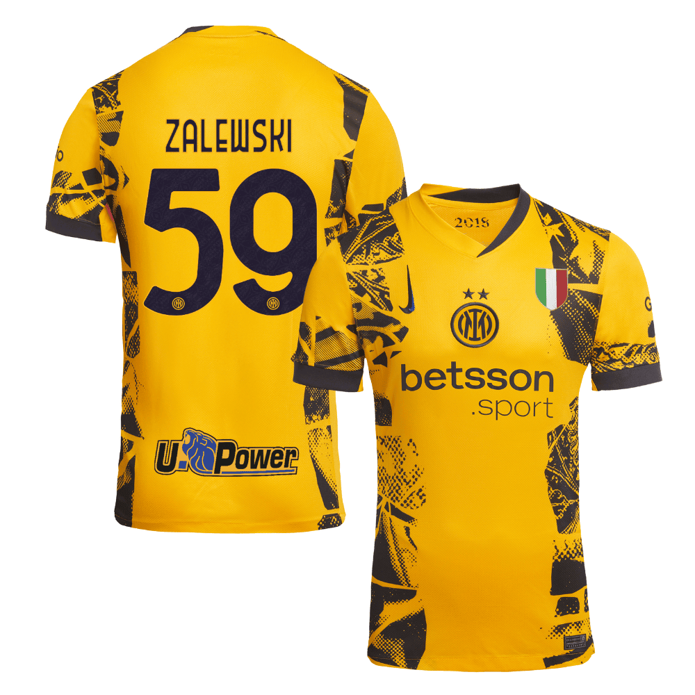 Nicola Zalewski 59 Inter Milan 2024/25 Third Men Jersey - Yellow