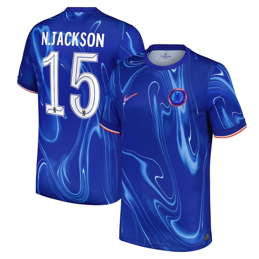 Nicolas Jackson 15 Chelsea Cup 2024/25 Home Men Jersey - Blue