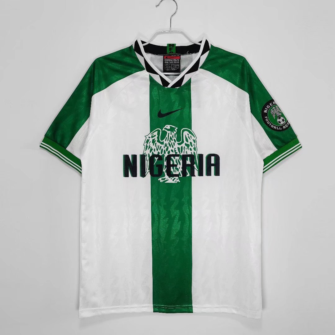 Nigeria 1996 Away Retro Men Jersey - White