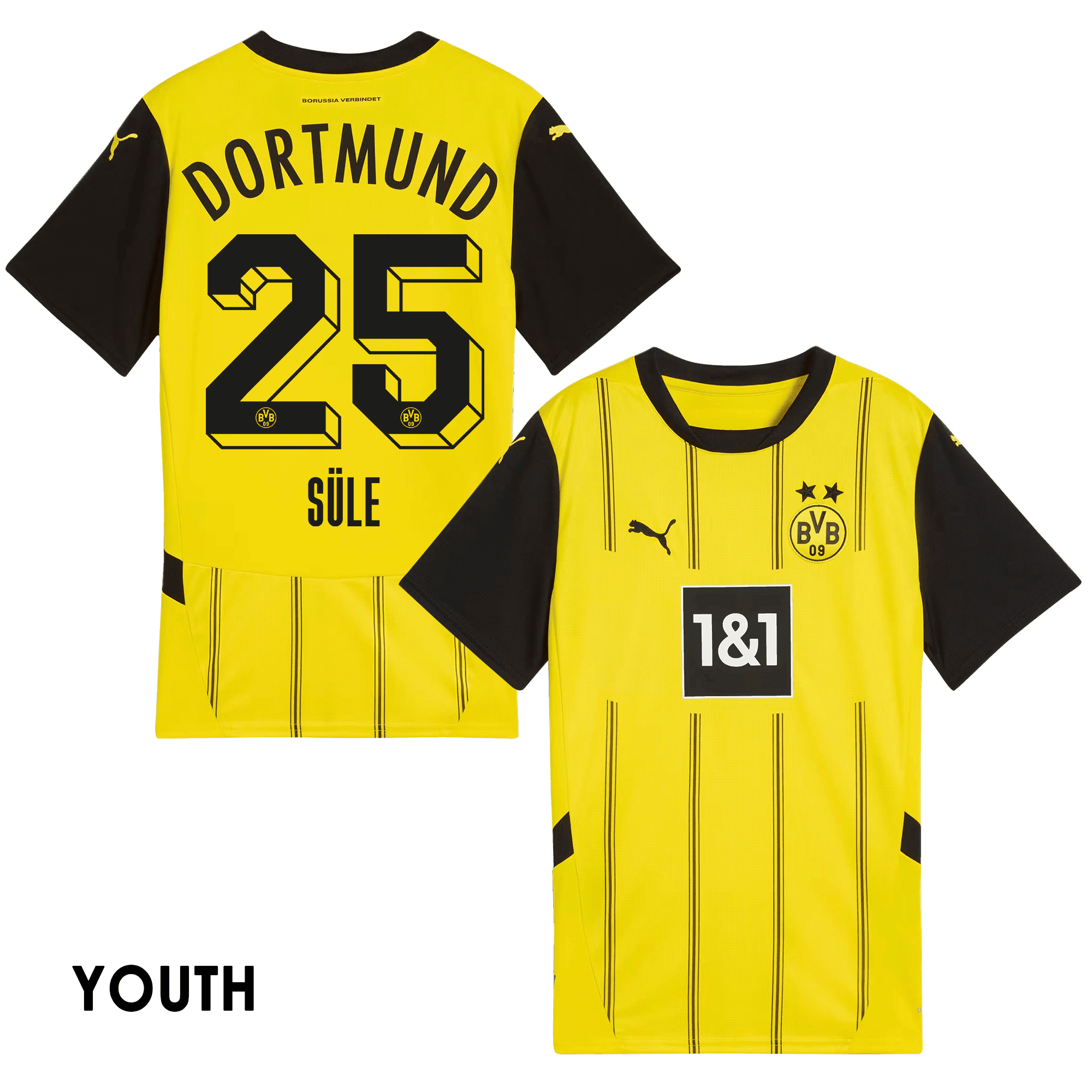 Niklas Süle 25 Borussia Dortmund 2024/25 YOUTH Home Jersey - Yellow