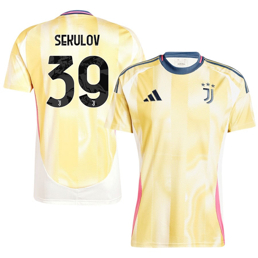 Nikola Sekulov 39 Juventus 2024/25 Away Men Jersey - Yellow