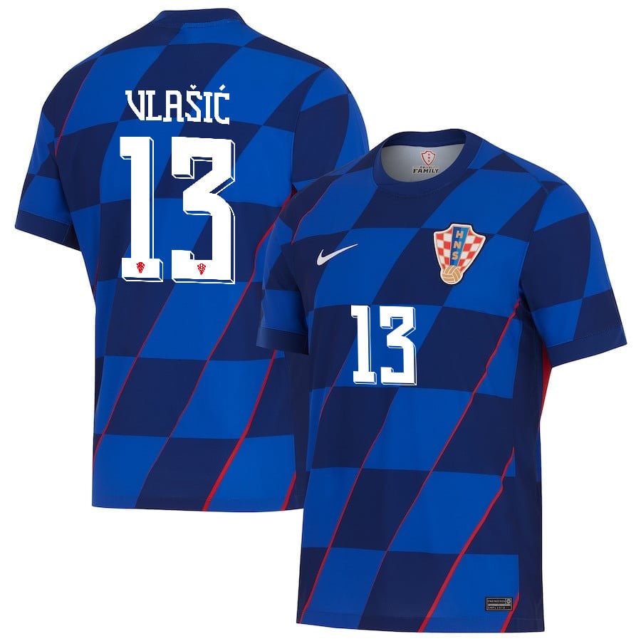 Nikola Vlašić 13 Croatia National Team 2024 Away Men Jersey - Blue