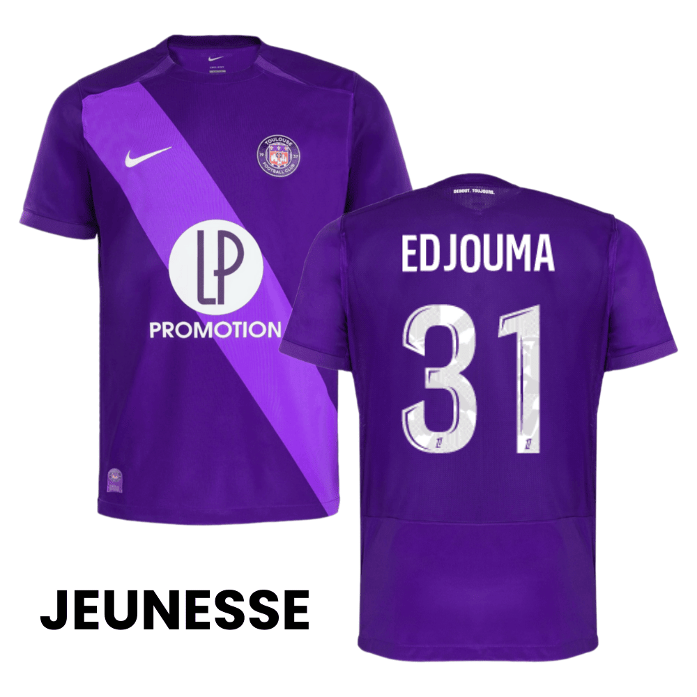 Noah Edjouma 31 Toulouse FC 2024/25 Home YOUTH Jersey - Purple