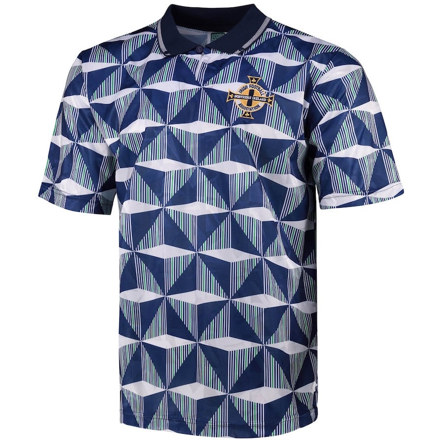 Northern Ireland 1990 Away Retro Men Jersey - Blue
