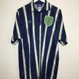 Northern Ireland 1992 Away Retro Men Jersey - Blue