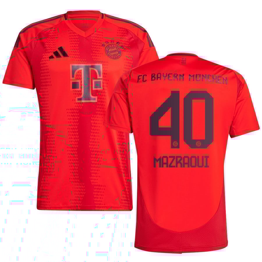 Noussair Mazraoui 40 Bayern Munich 2024/25 Home Jersey - Men, Red