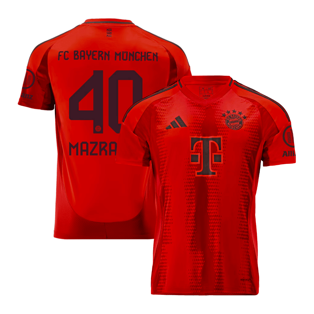 Noussair Mazraoui 40 Bayern Munich 2024/25 Home Men Jersey - Red