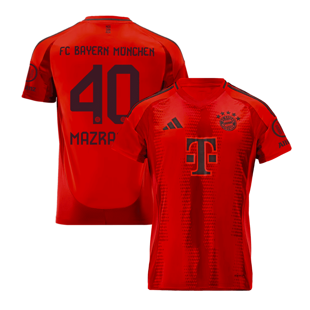 Noussair Mazraoui 40 Bayern Munich 2024/25 Home YOUTH Jersey - Red