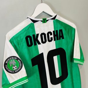 Okocha 10 Nigeria 1996 Home Retro Jersey - Men Green