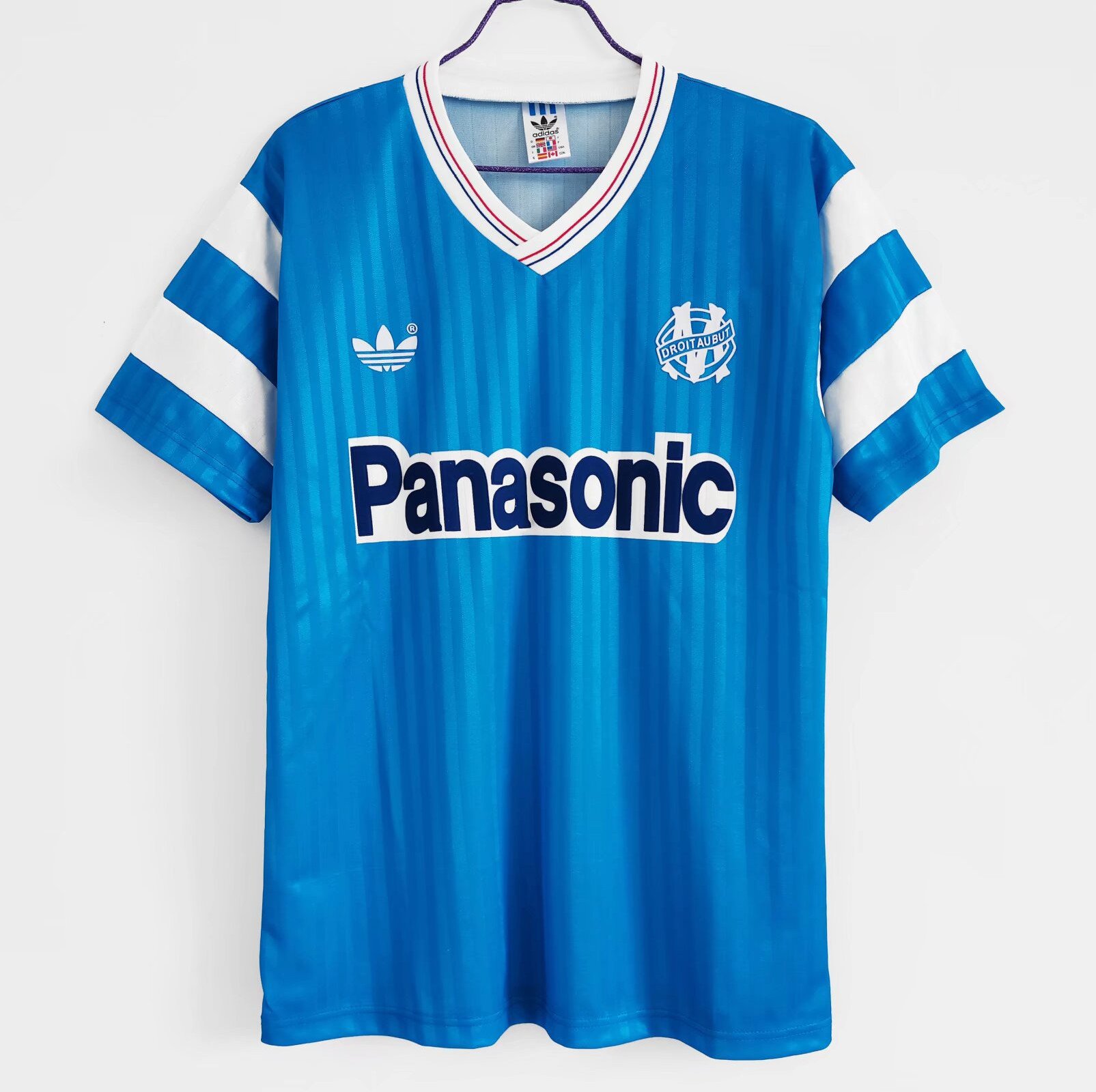 Olympique de Marseille 1990 Away Retro Men Jersey - Sky Blue
