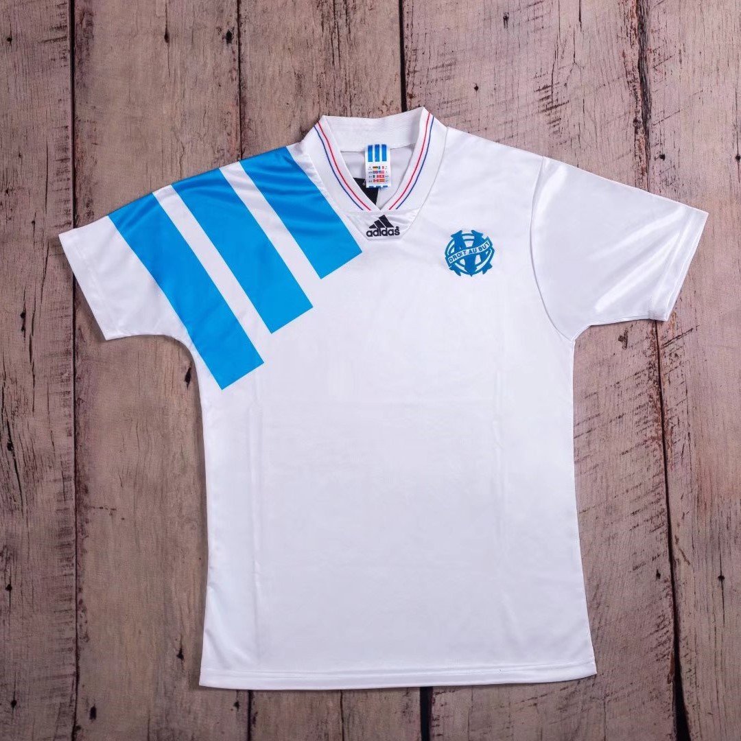 Olympique de Marseille 1992/93 Home Retro Men Jersey - White