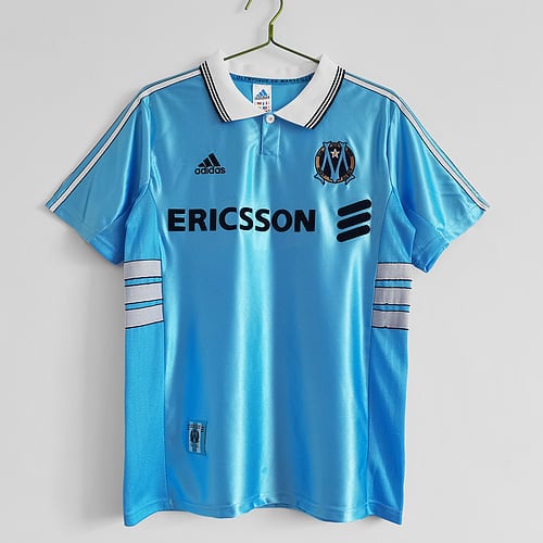 Olympique de Marseille 1998/99 Home Retro Men Jersey - Sky Blue