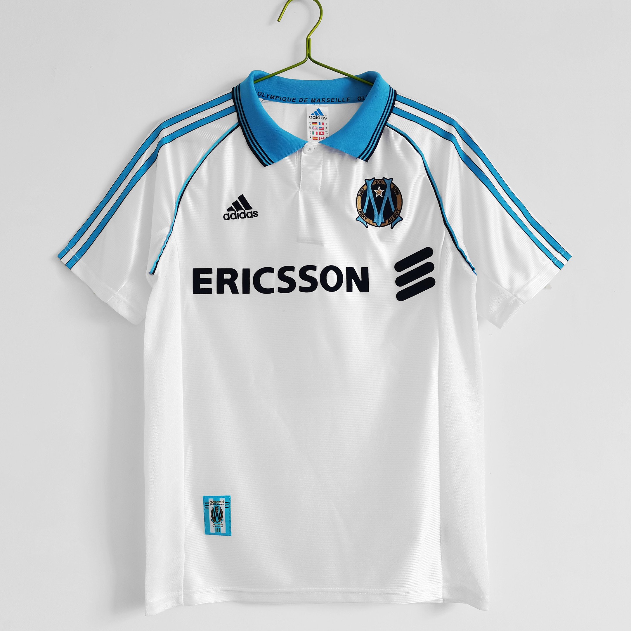 Olympique de Marseille 1998/99 Home Retro Men Jersey - White