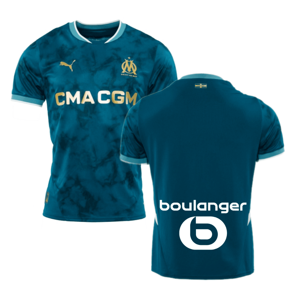 Olympique de Marseille 2024/25 Away Men Jersey - Turquoise Blue